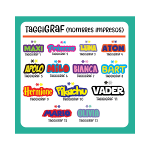 Chapitas Taggi graf - Personalizadas